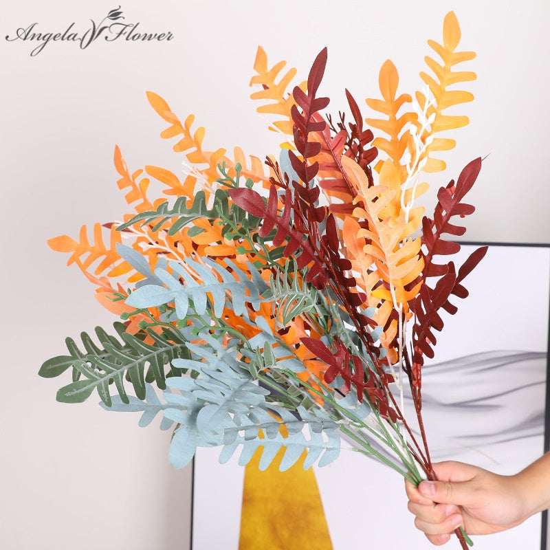 Faux long silk locust leaves floral arrangement filler