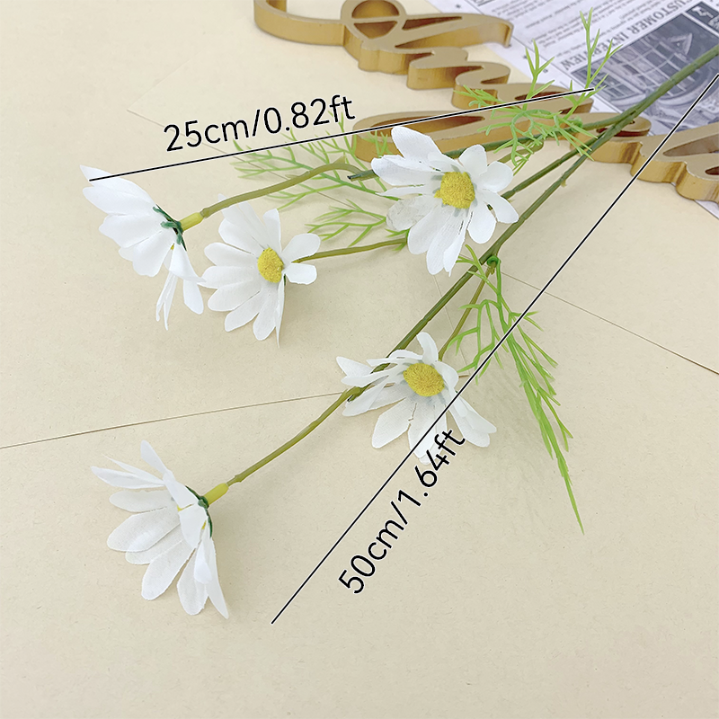 Artificial daisy photo backdrop decor
