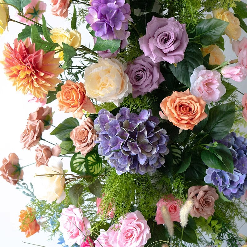 Angela Flower Champagne White Series With Greenery Floral
