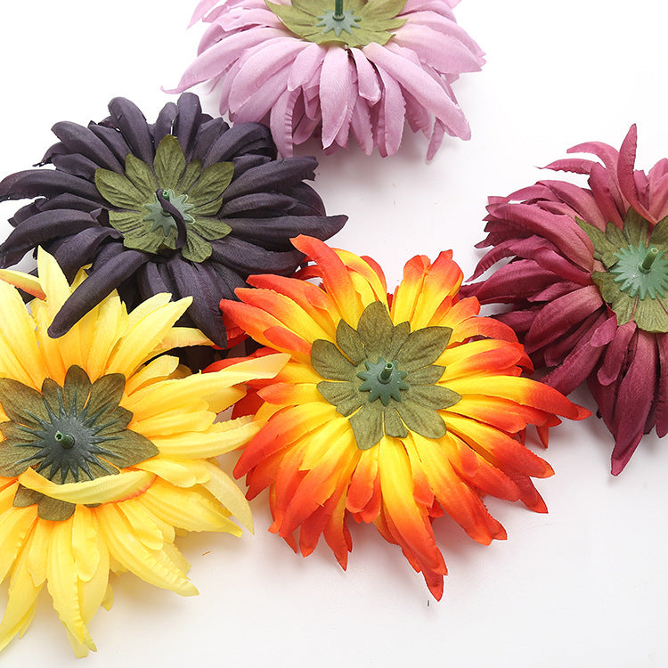 1. Hot pink fake spider mum flower head
