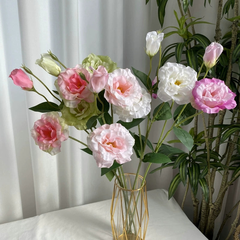 White Faux Lisianthus Single Stem Flower