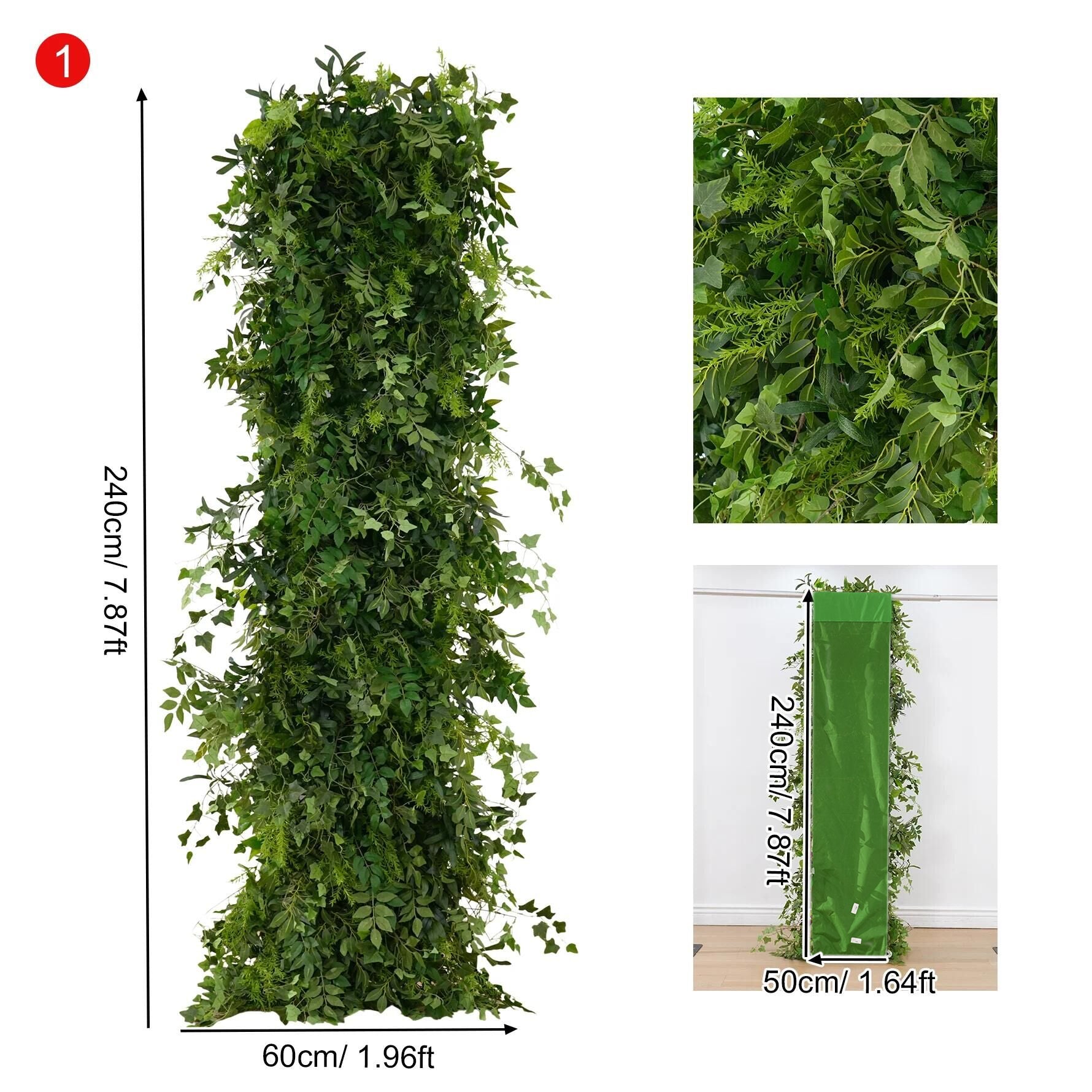 A8982 Mori Greenery Flower Row Cloth Base Square Arch Wedding