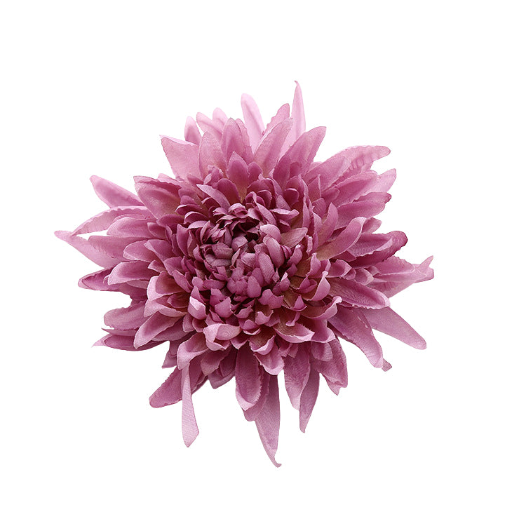 Ivory white faux spider mum flower head