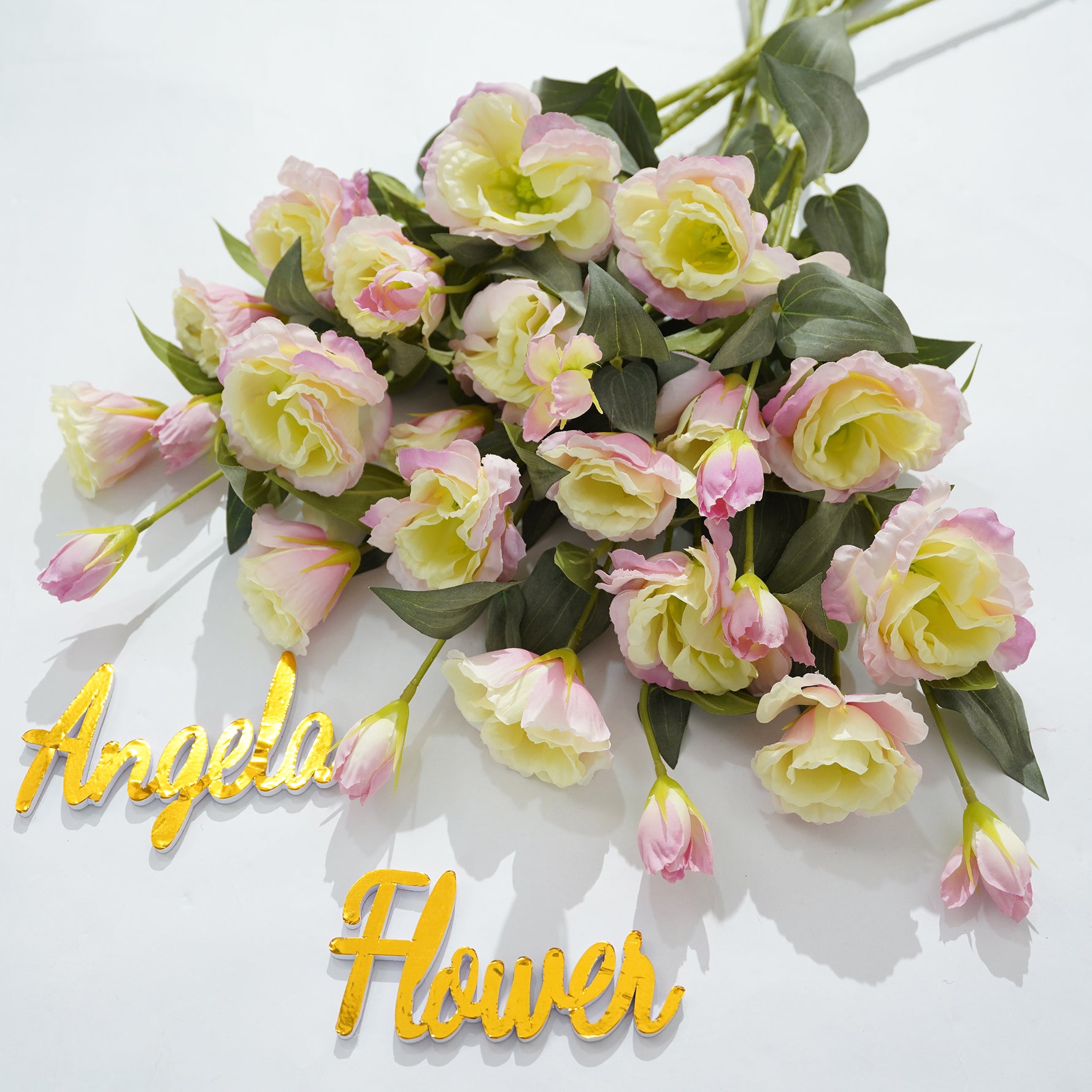 Artificial lisianthus filler for bridal bouquet