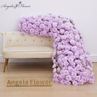 2.4m purple rose wedding flower garland