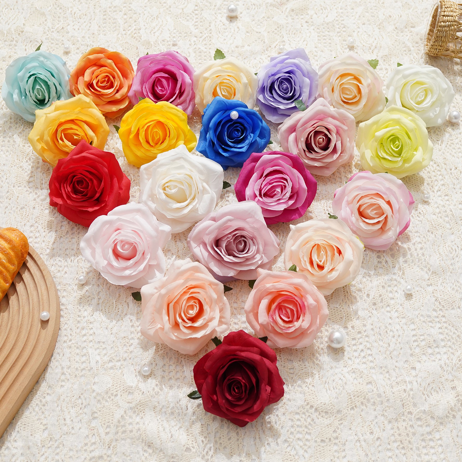 Silk Rose Bloom Decoration Material