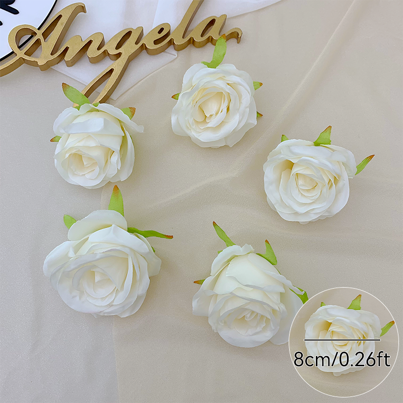 Pastel tone artificial rose blooms