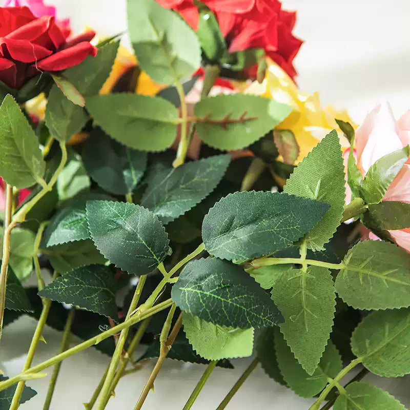 Red Artificial Rose Flower Head for Arch

