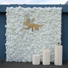 reusable white flower wall panel for engagement party and baby shower