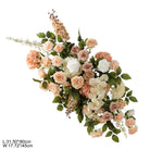 elegant full artificial flower install for wedding arch backdrop