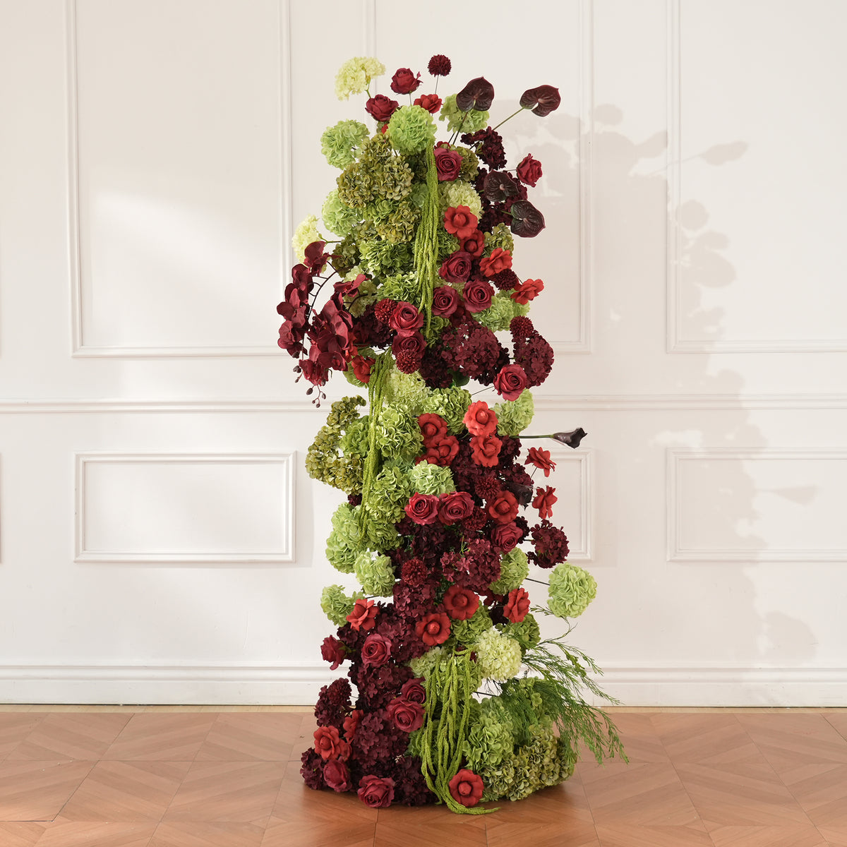 Pre-made faux floral for wedding aisle entrance decor