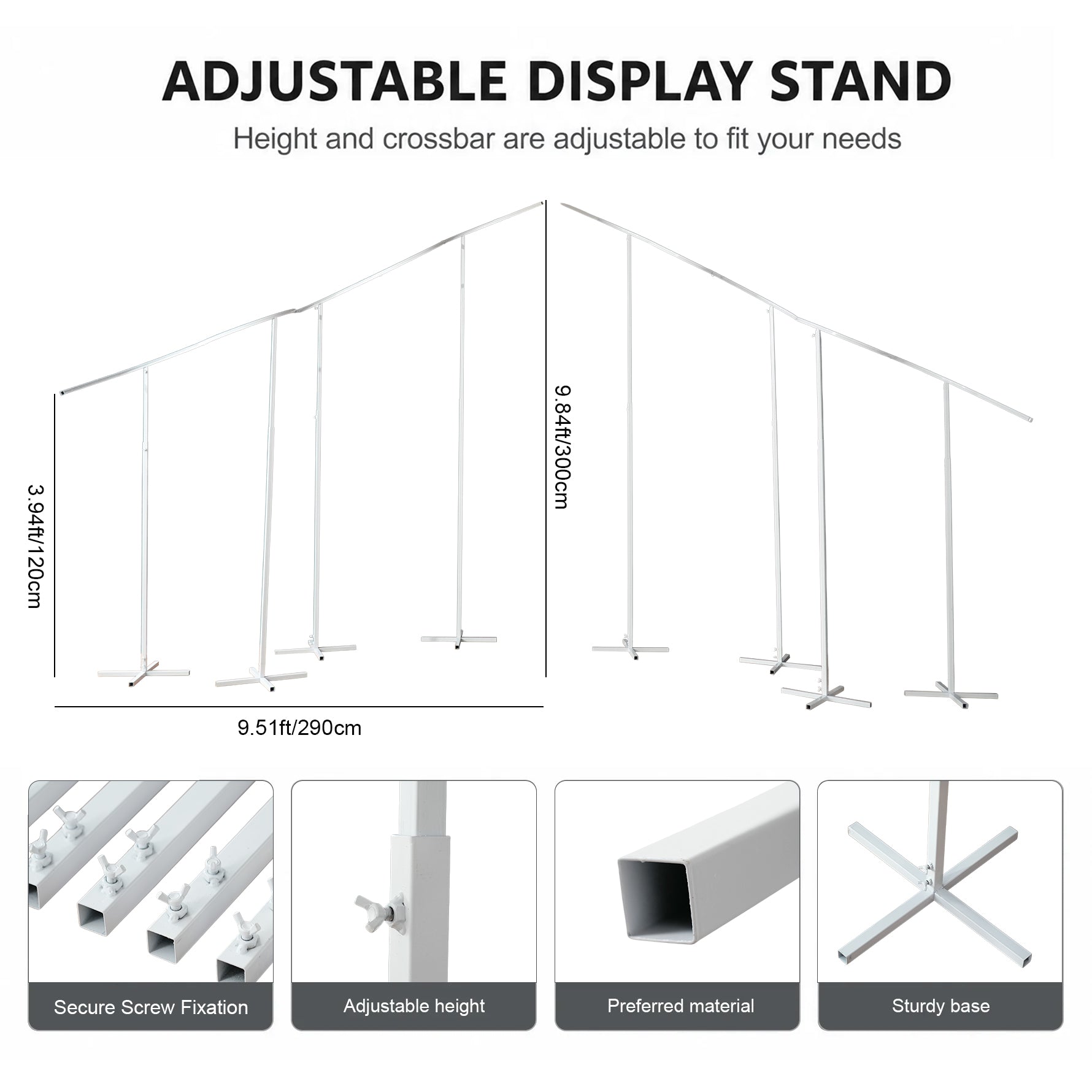 s_shape_stand_green_fabric