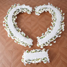 Large White Floral Heart Arch For Ceremony Decor