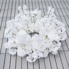 white artificial floral arrangement for proposal background