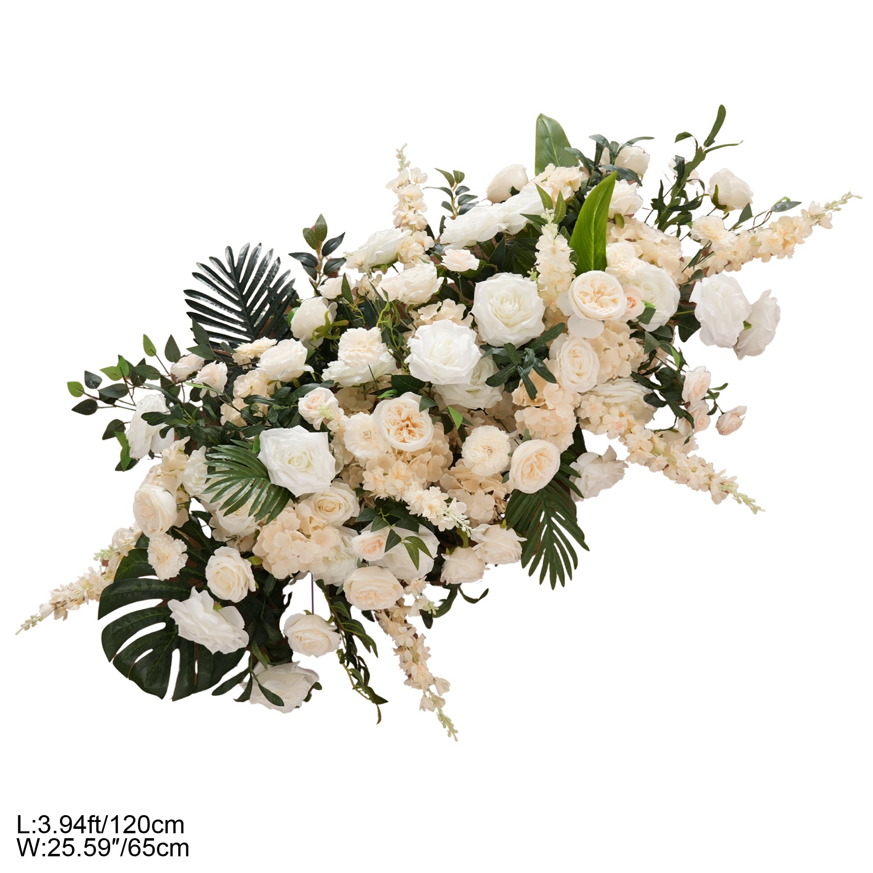1. cream_ivory_faux_flower_arch_decoration