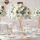 Blue white rose flower ball wedding event photo props