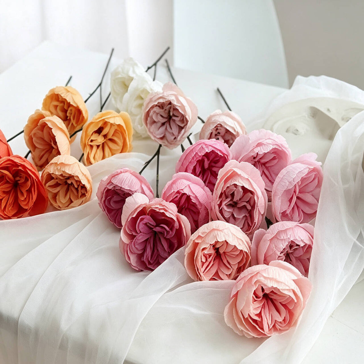 bulk faux flpwer stems for bridal table centerpieces