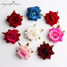 Artificial Multicolor Rose Flower Heads for DIY Floral Arrangements