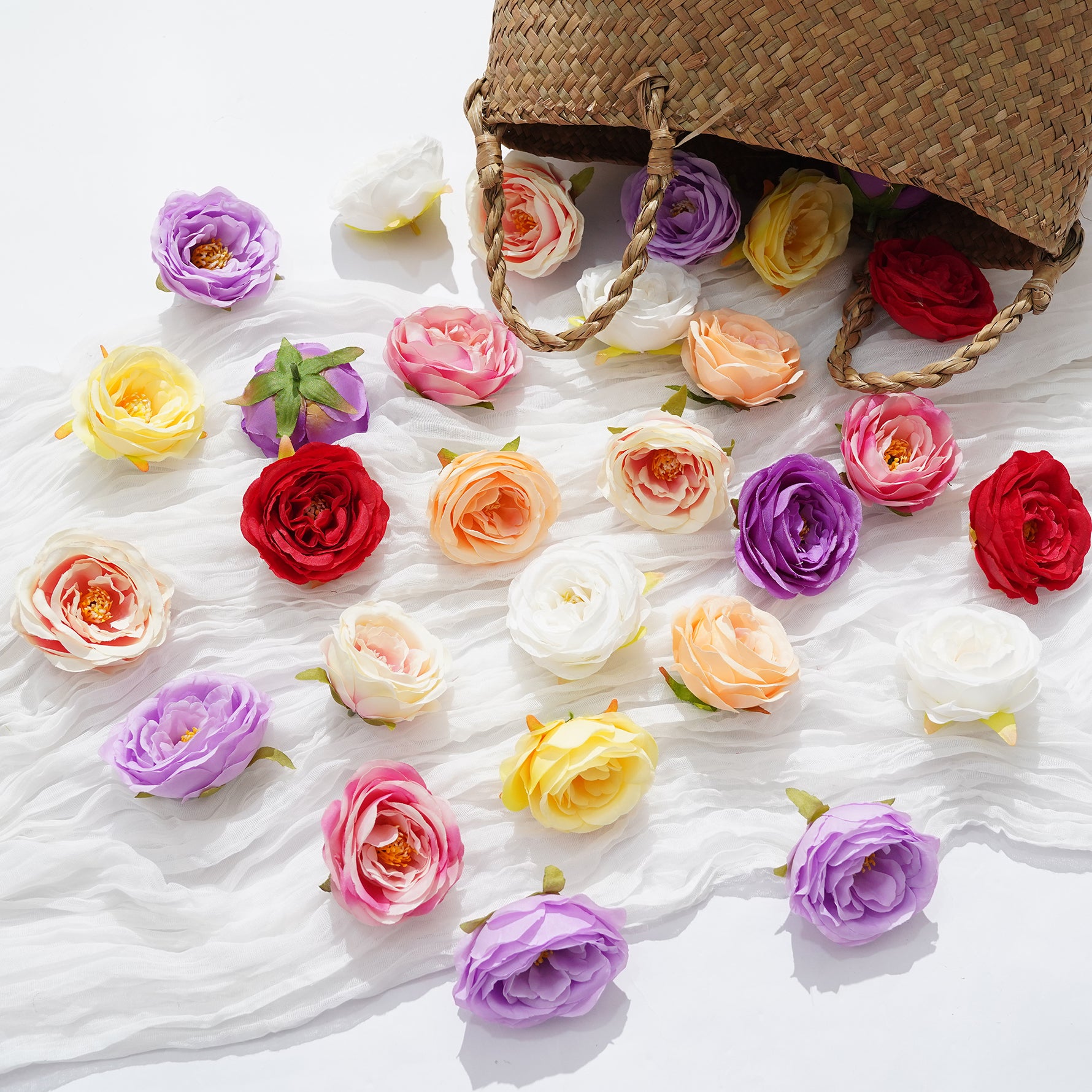 200pcs fake rose heads DIY wedding arrangement supply
