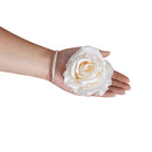Burnt orange faux rose flower head arch decor