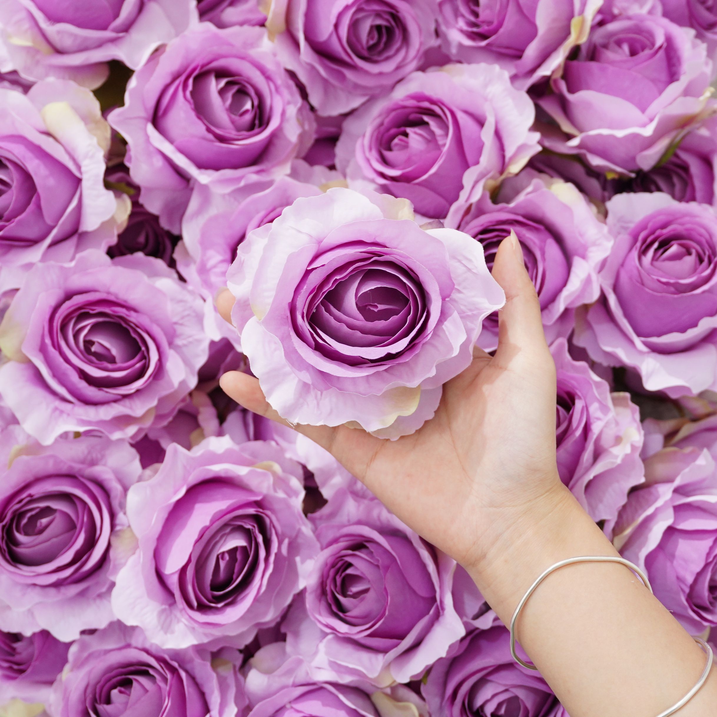 花＊花 A8414 100pcs/lot Artificial Rose Flower Heads Material Wedding