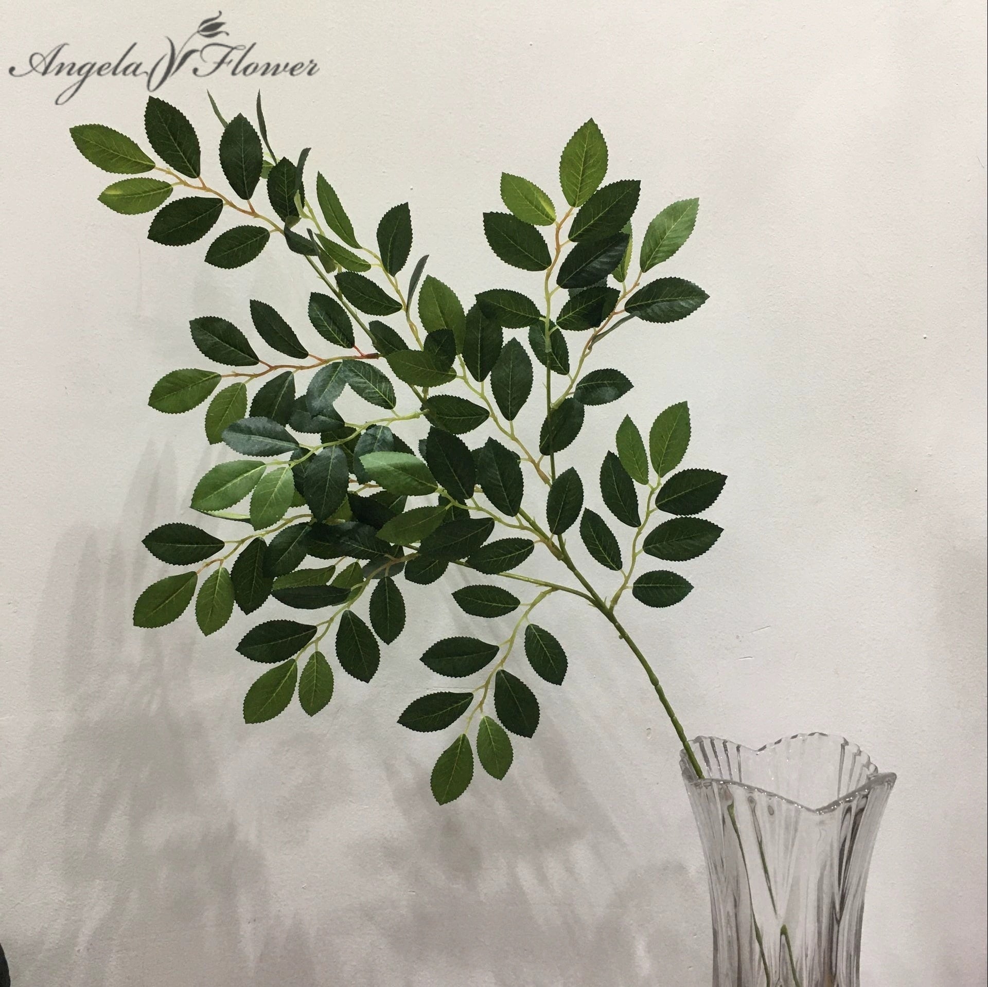 artificial rose leaf stem for wedding flower arrangement