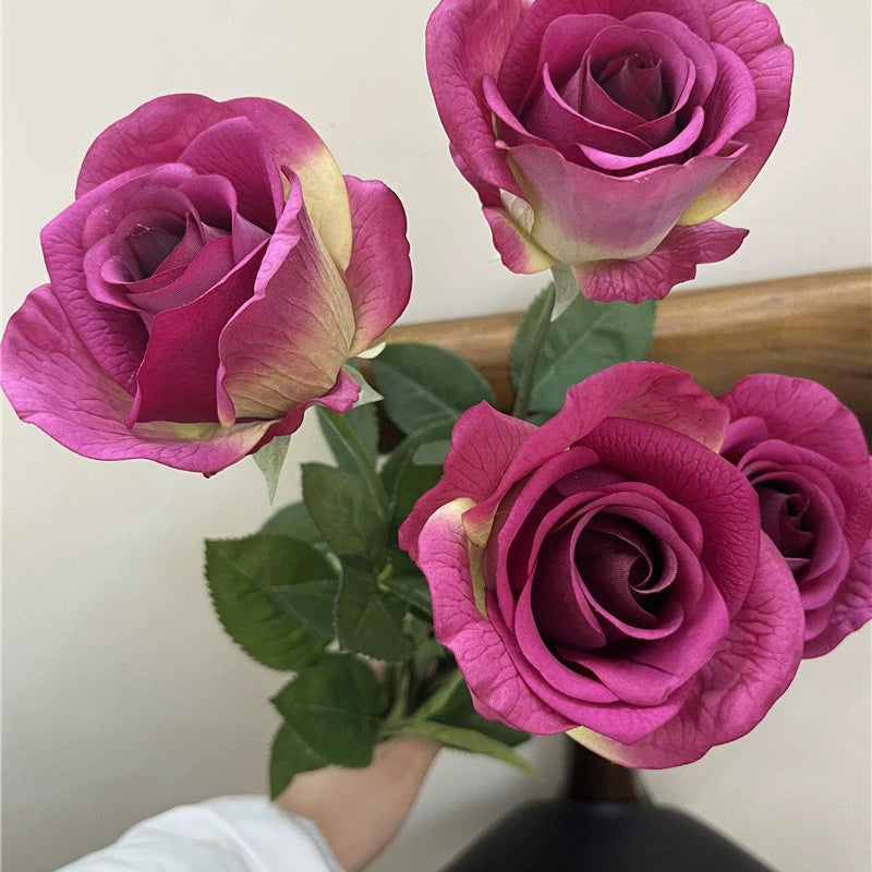 Champagne silk rose branch