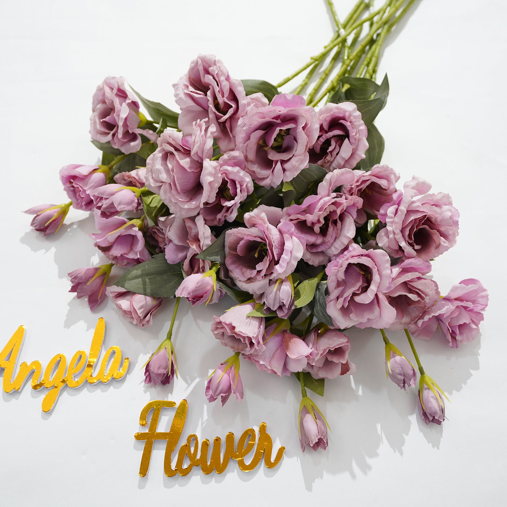 Wedding aisle decor light pink lisianthus