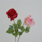Pink artificial rose sprig