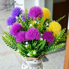 mixed pompom artificial flower bunch
