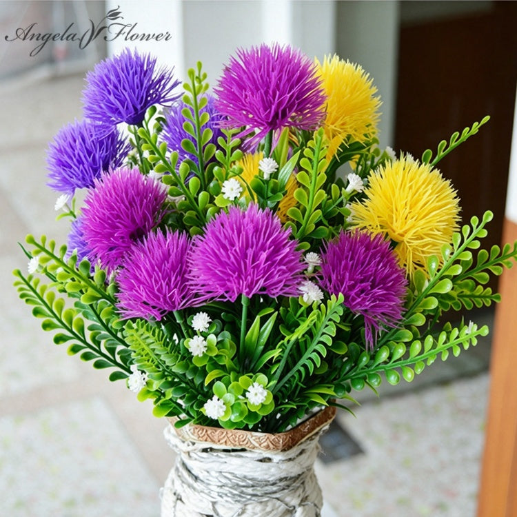 mixed pompom artificial flower bunch