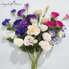 Blush artificial lisianthus long stem silk flower