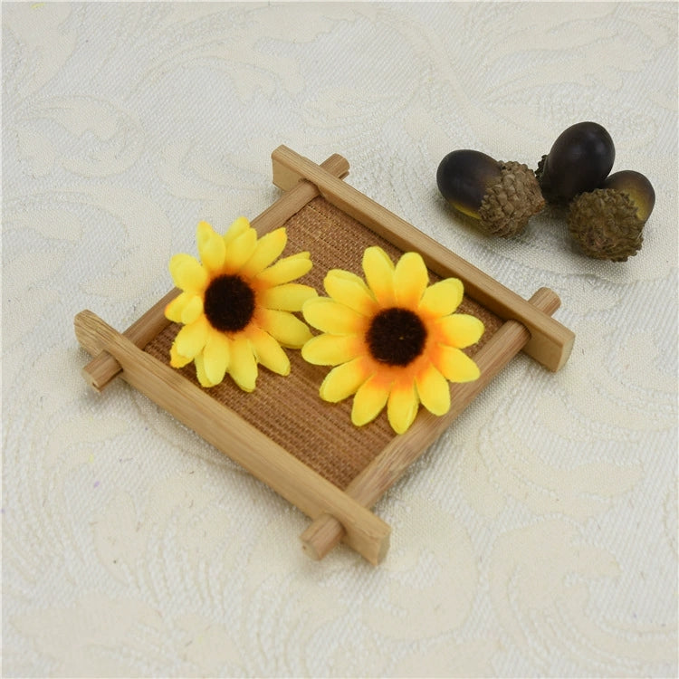 Realistic Yellow Sunflower Daisy Flower Heads for Wedding Crafts