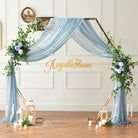Outdoor wedding arch artificial greenery flowers