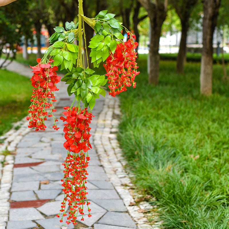 red-faux-wisteria-flower-bunch
