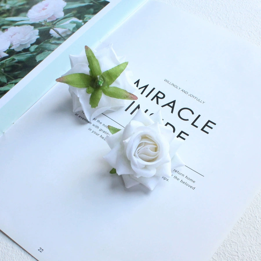 Artificial Rose Flower Buds for Bridal Bouquet and Floral Crafts