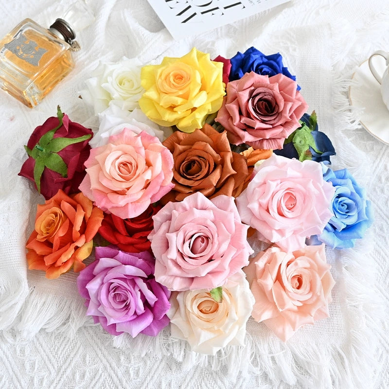 Soft Pastel Artificial Roses for Home Decor and Floral Design