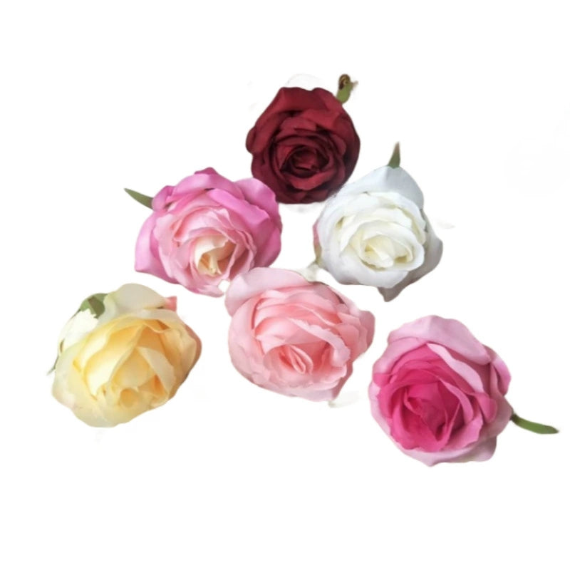 Multicolor Artificial Rose Petals Flower Heads Craft Supplies