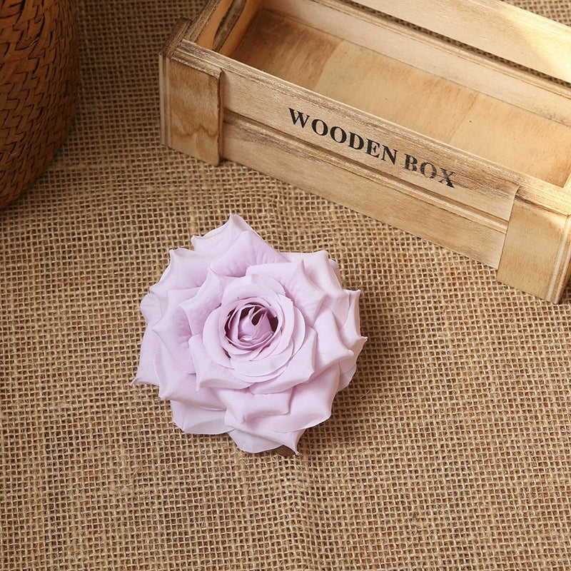Bright red fake rose head wedding floral supply