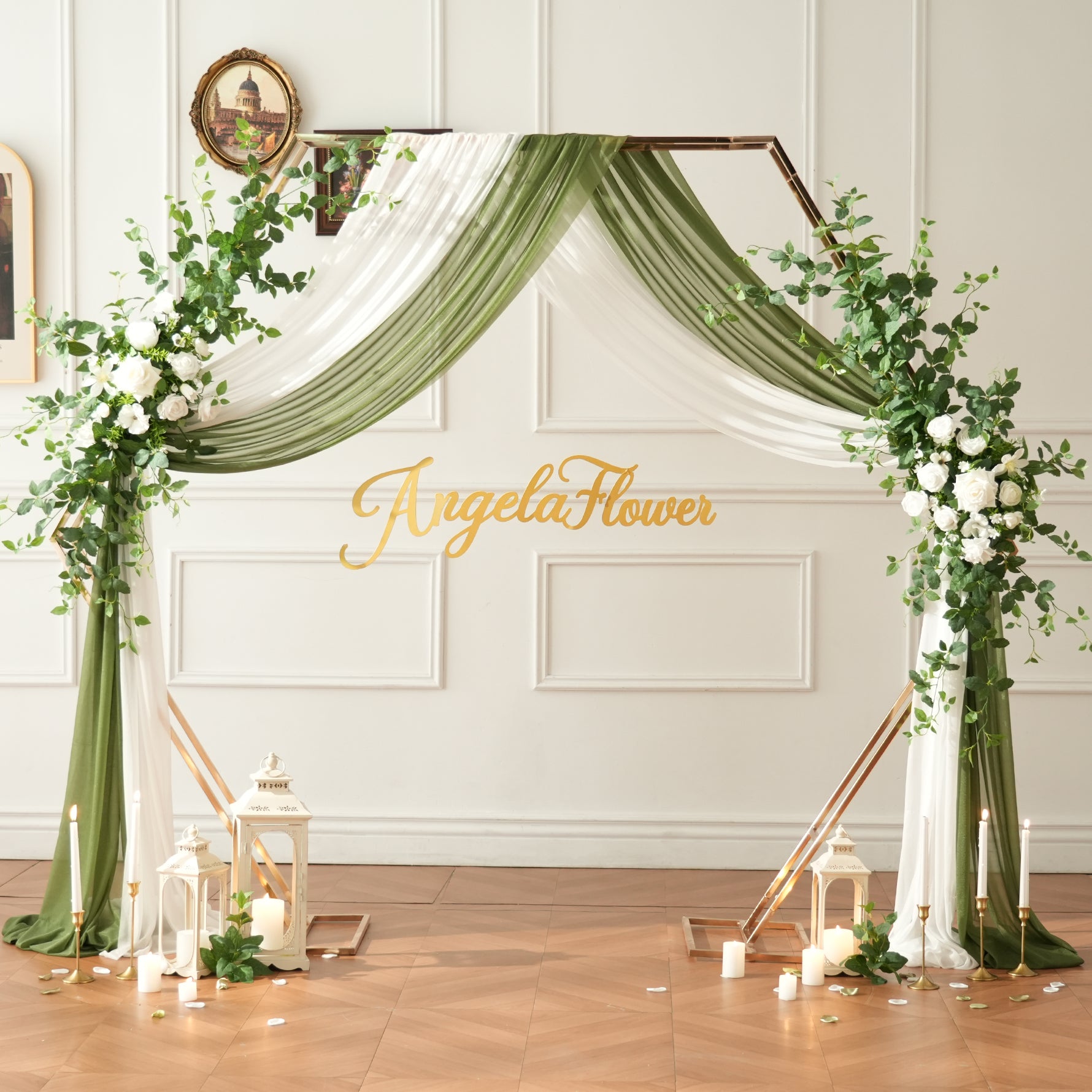 faux‑white‑bloom‑greenery‑swag‑for‑birch‑wedding