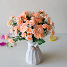 Hot Pink Silk Small Rose Flower Bundle