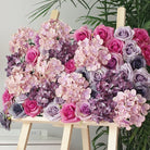 smoky-gray-purple-faux-rose-bloom-boho-home-decor
