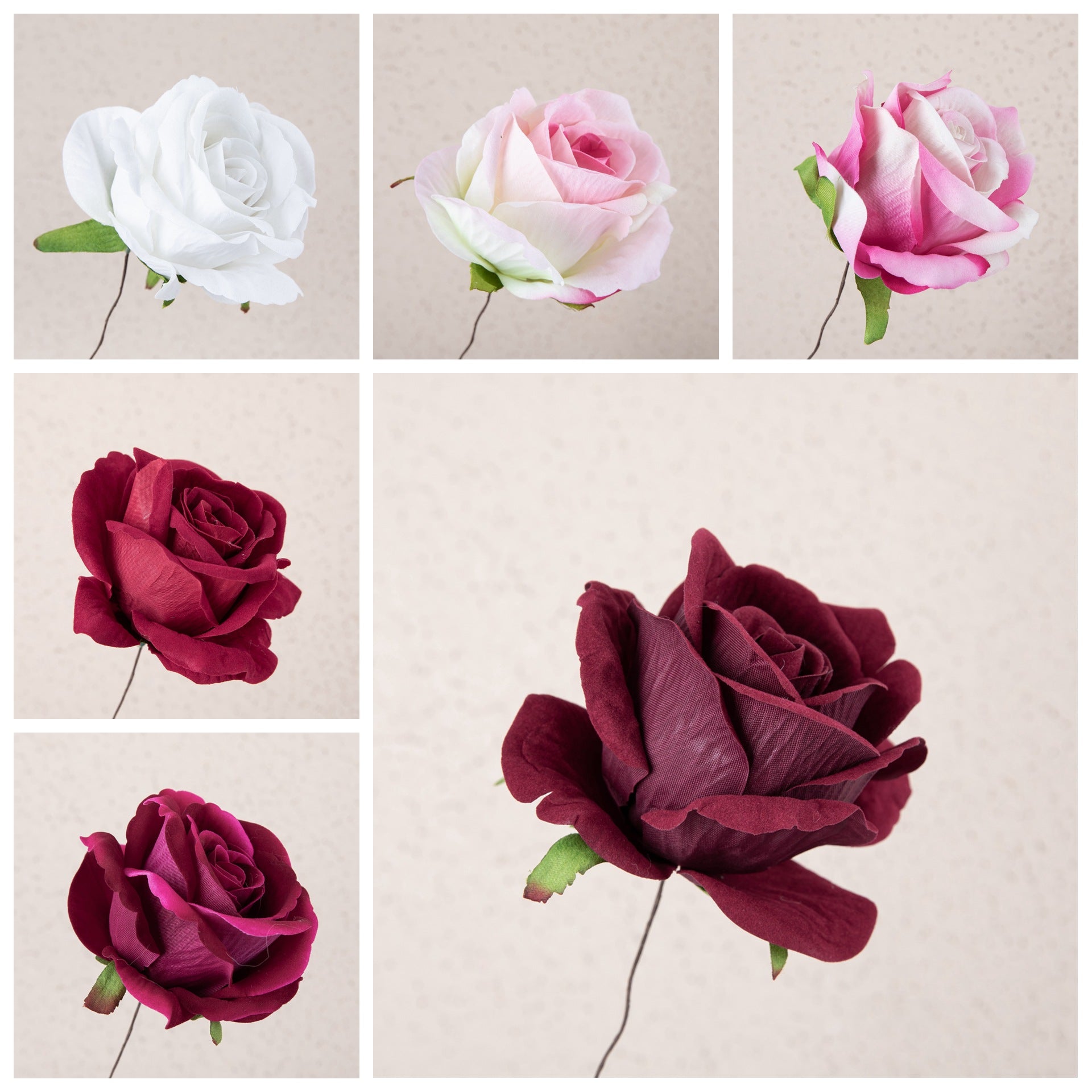 Fake Rose Flower Heads for Crafts