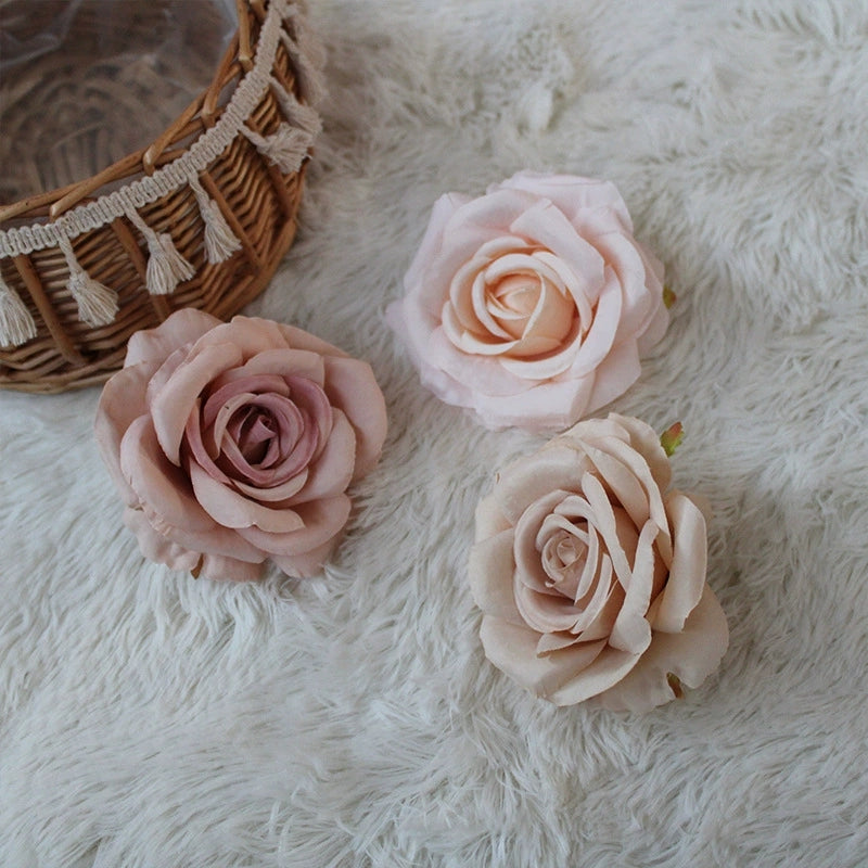 Assorted Color Artificial Rose Blooms for DIY Floral Design