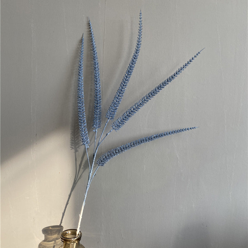 blue‑fake‑cat‑tail‑long‑stem‑floral‑material