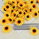 Artificial Small Sunflower Chrysanthemum Flower Heads for DIY Bouquet Making