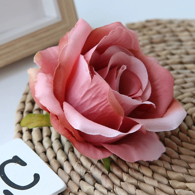 Colorful Artificial Rose Heads for Event Decoration Supplies