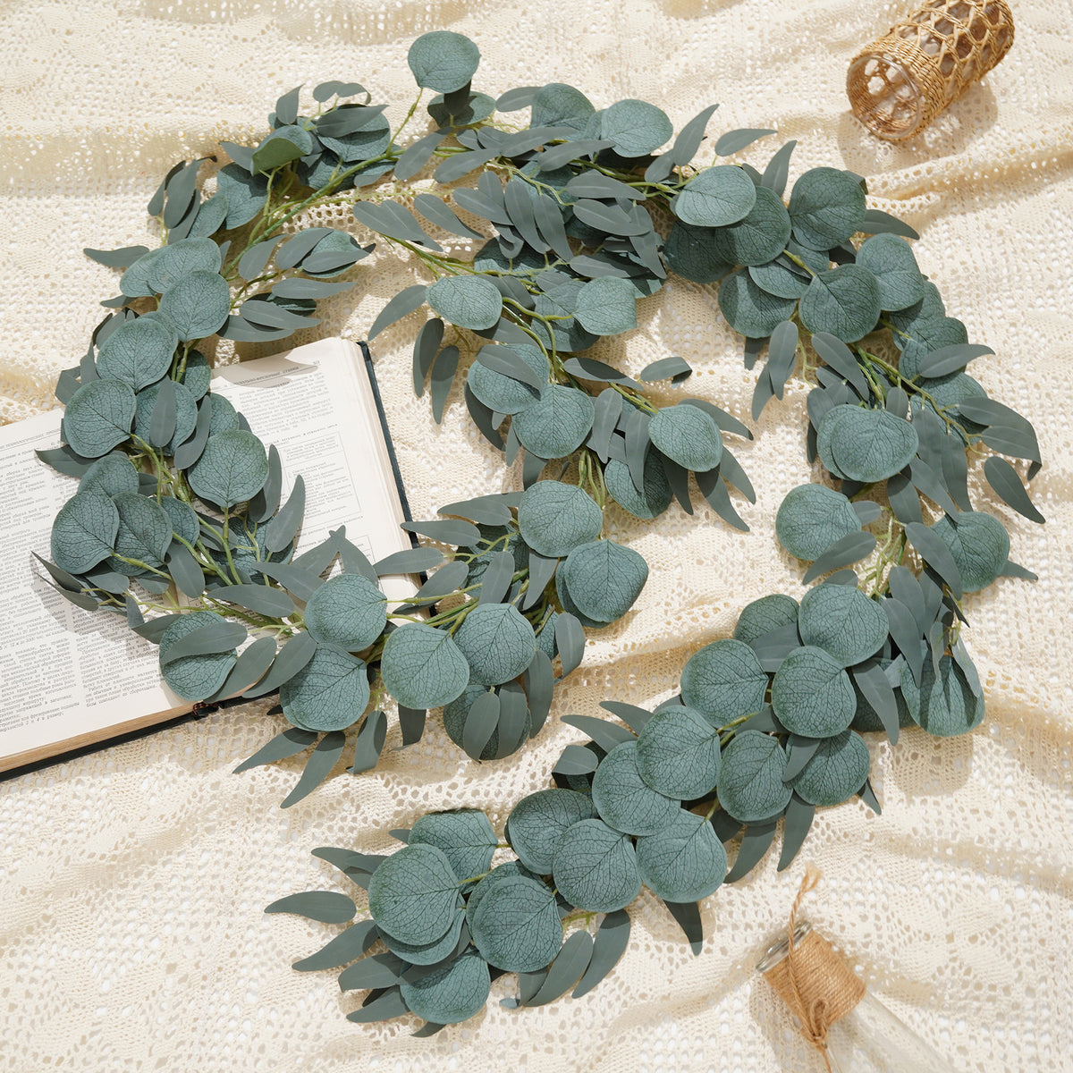 Hanging greenery artificial eucalyptus garland ceiling decor
