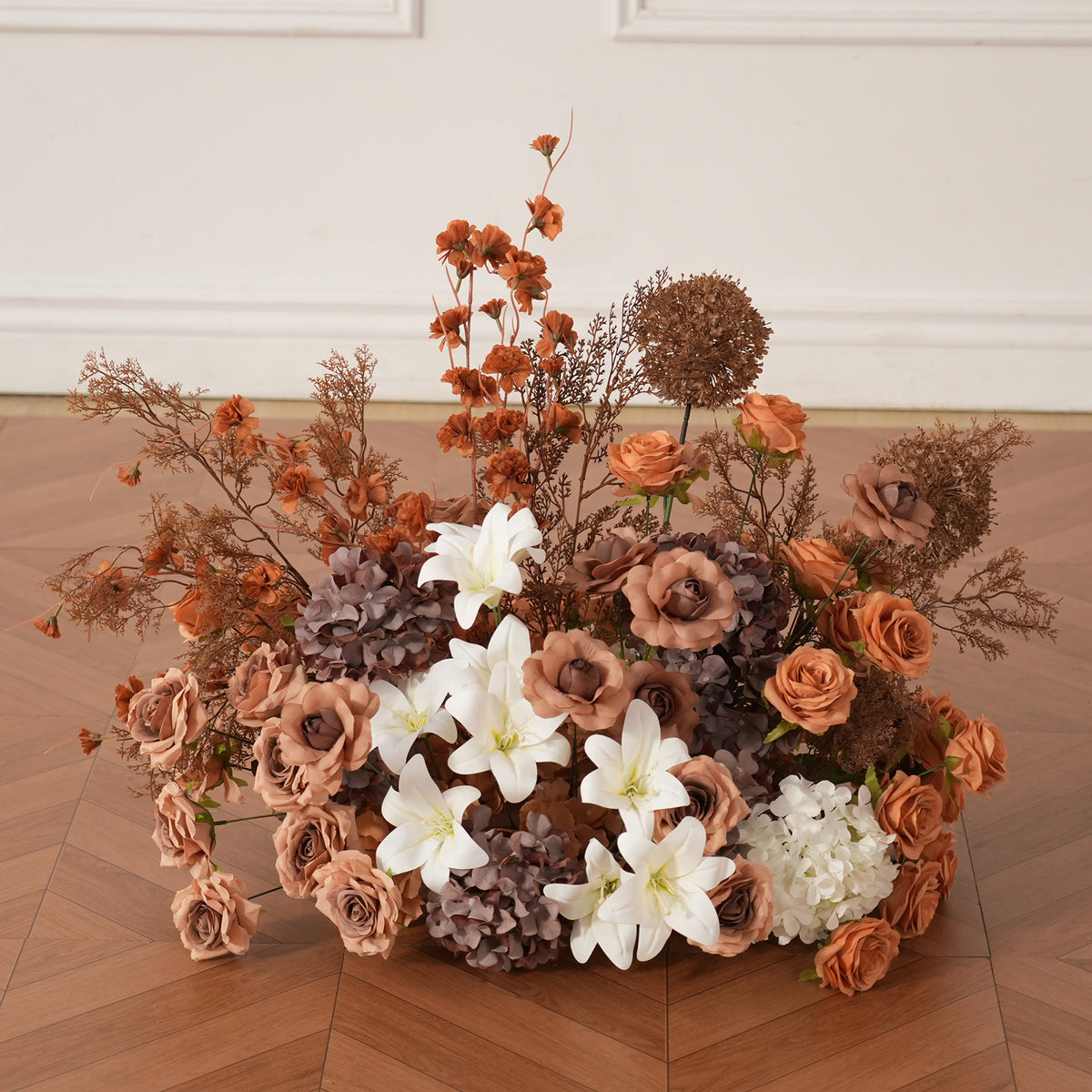 fall dried-look artificial flower bundle