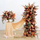 Burnt orange artificial flower table decor